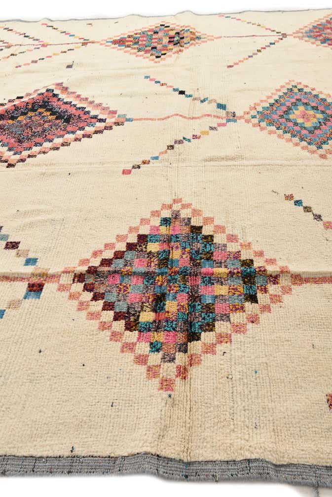12' 2 x 14' 11 Hand Knotted Moroccan Wool Rug