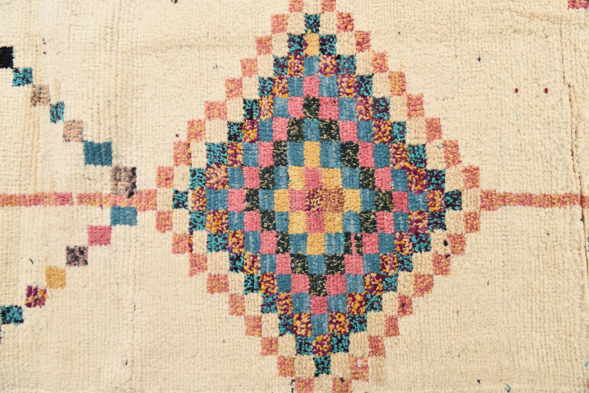370cm x 455cm anudado a mano marroquí Alfombra Lana