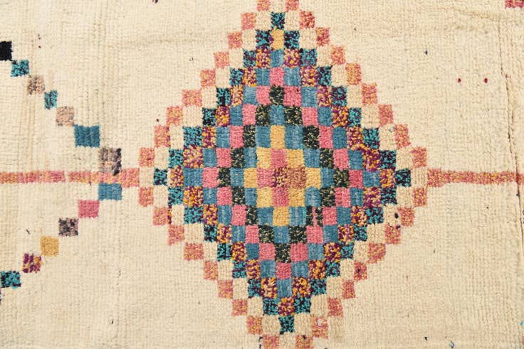 Detail image of 370cm x 455cm anudado a mano marroquí Alfombra Lana