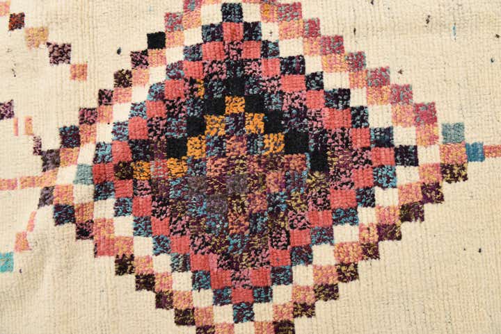 12' 2 x 14' 11 Hand Knotted Moroccan Wool Rug
