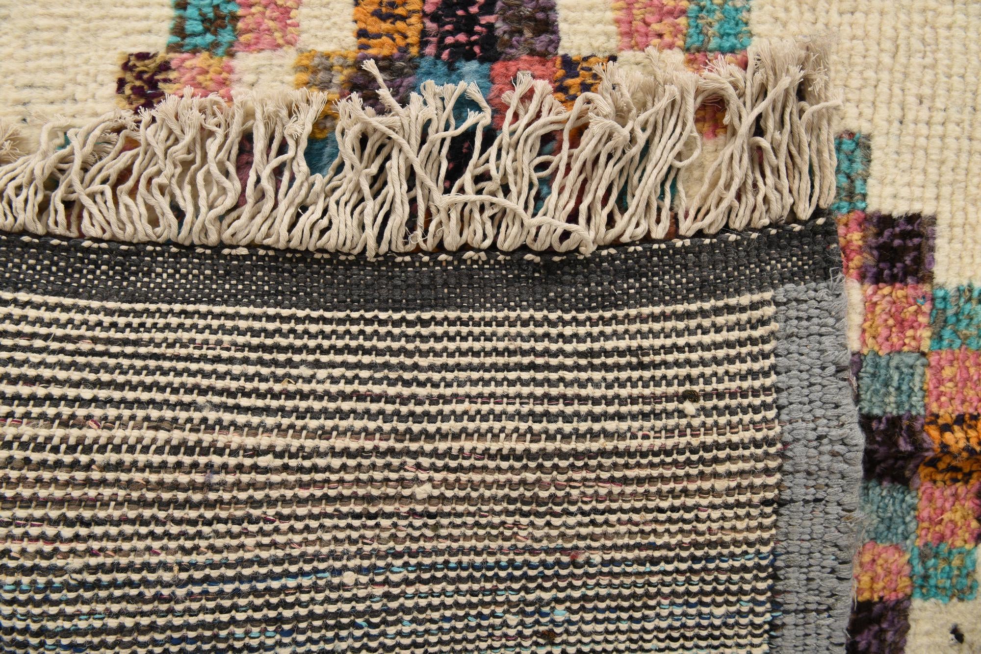 370cm x 455cm anudado a mano marroquí Alfombra Lana