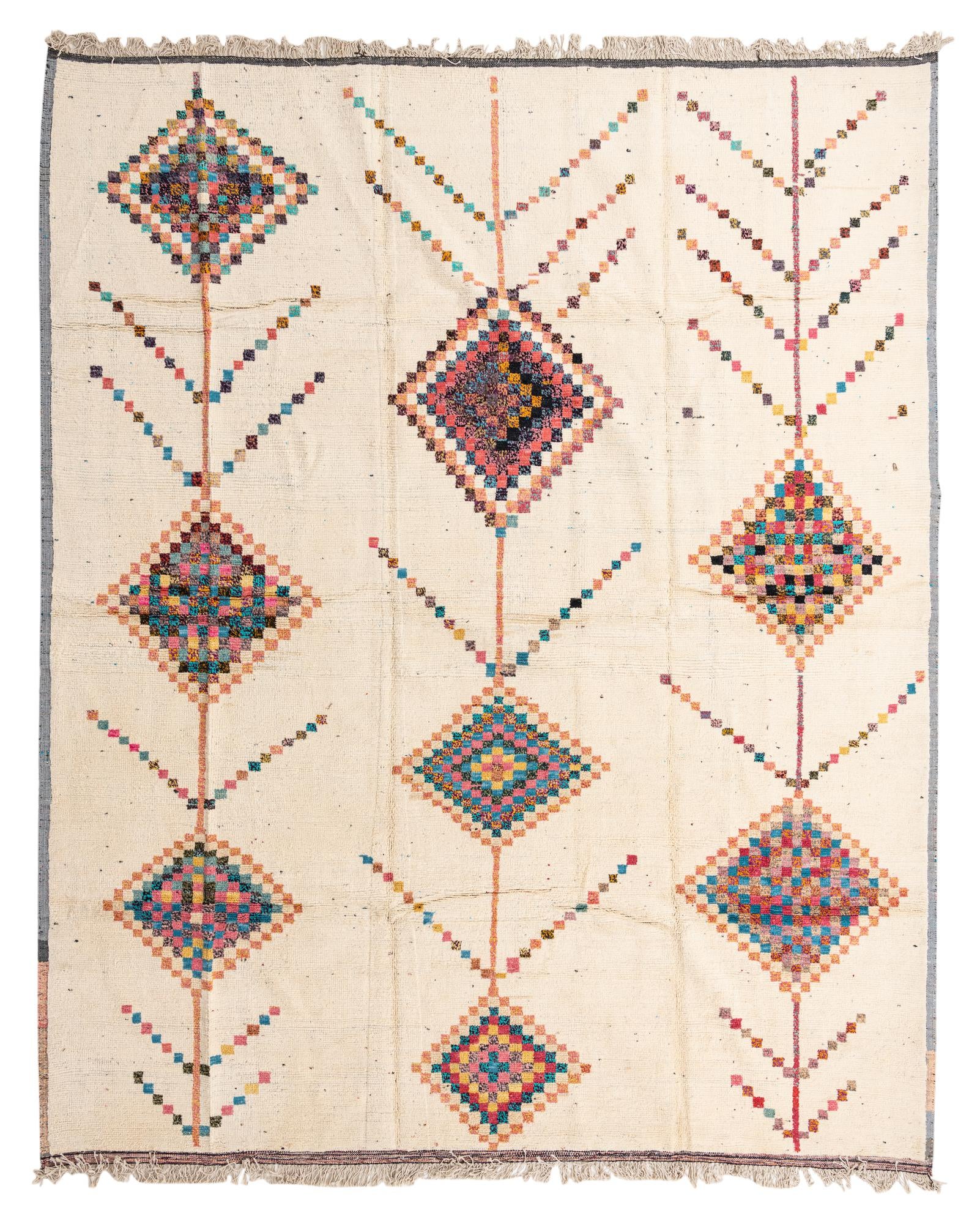 12' 2 x 14' 11 Hand Knotted Moroccan Wool Rug