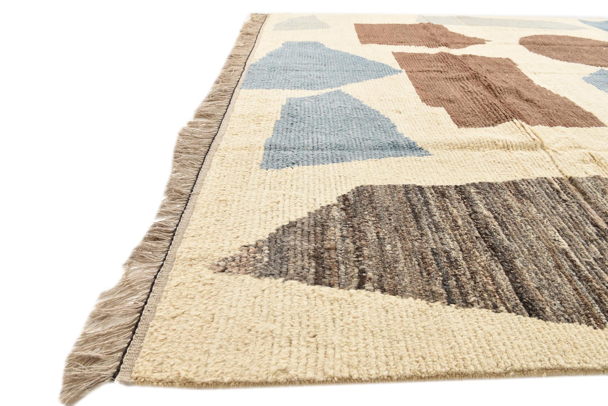 8' 5 x 10' 9 Hand Knotted Moroccan Wool Rug
