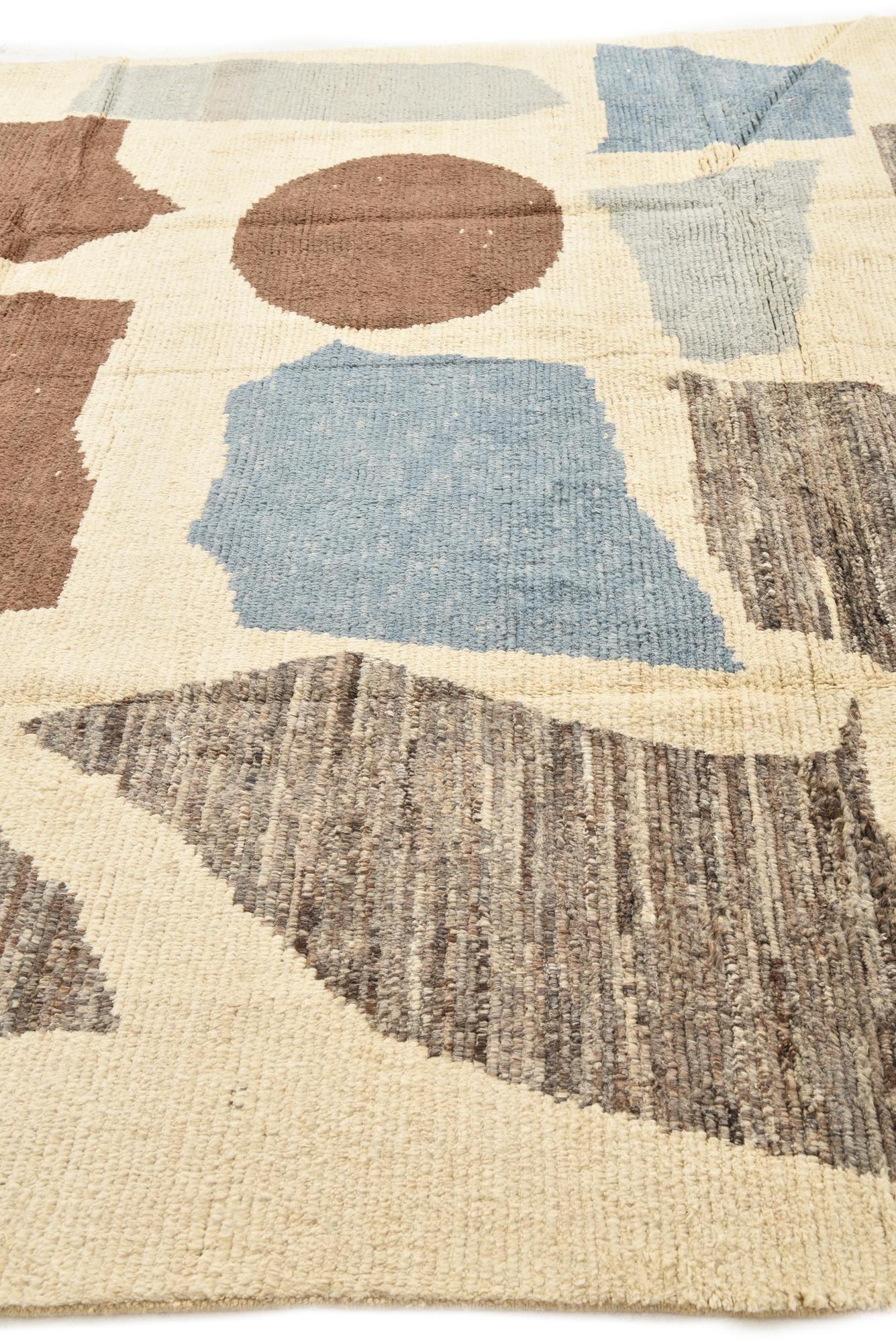8' 5 x 10' 9 Hand Knotted Moroccan Wool Rug