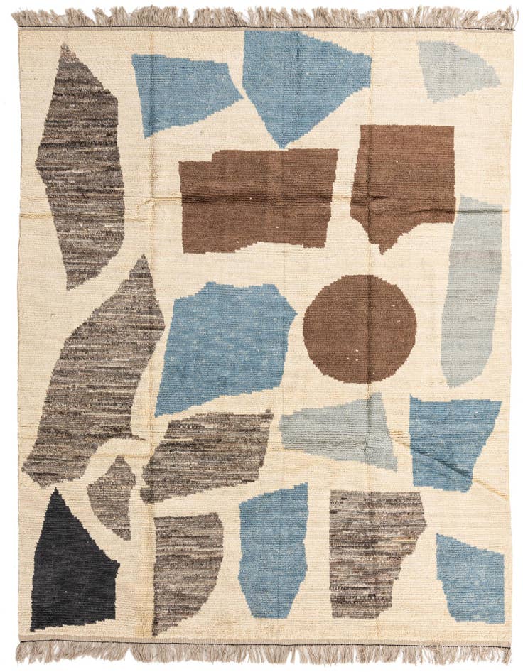 Detail image of 8' 5 x 10' 9 Hand Knotted Moroccan Wool Rug