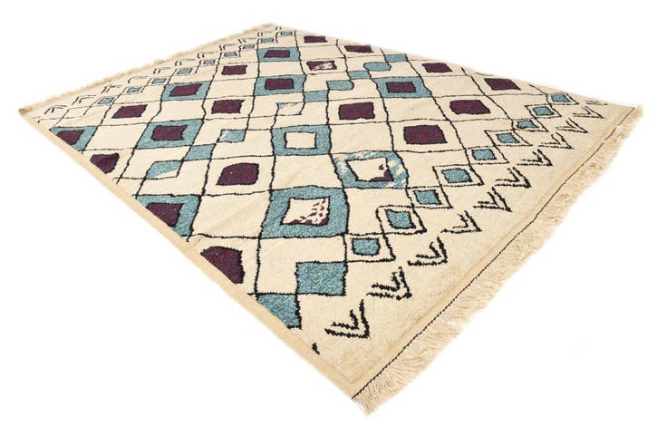 Detail image of 9' 3 x 12' 4 Hand Knotted Moroccan Wool Rug