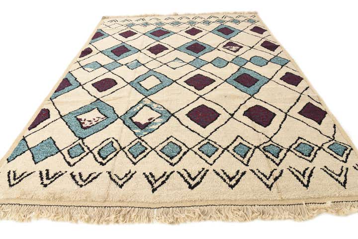 9' 3 x 12' 4 Hand Knotted Moroccan Wool Rug