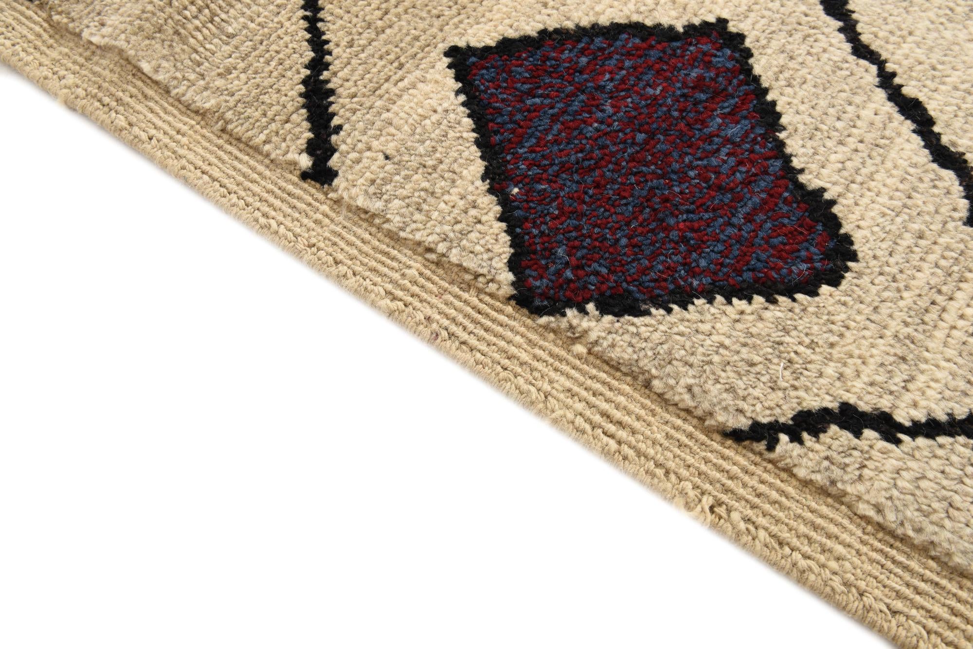 9' 3 x 12' 4 Hand Knotted Moroccan Wool Rug