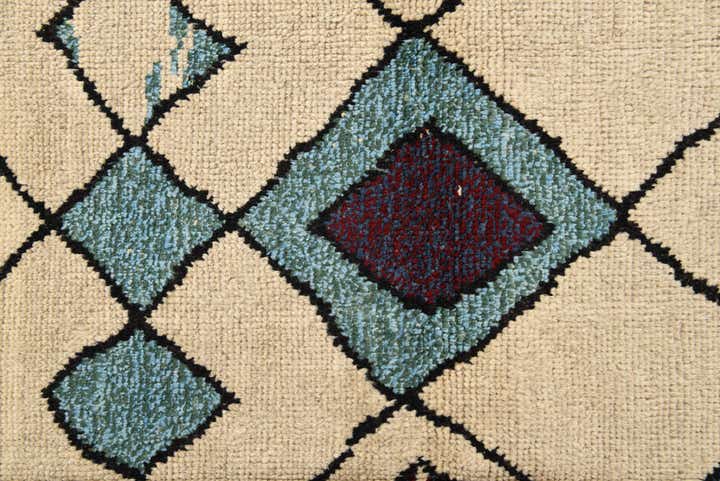 9' 3 x 12' 4 Hand Knotted Moroccan Wool Rug