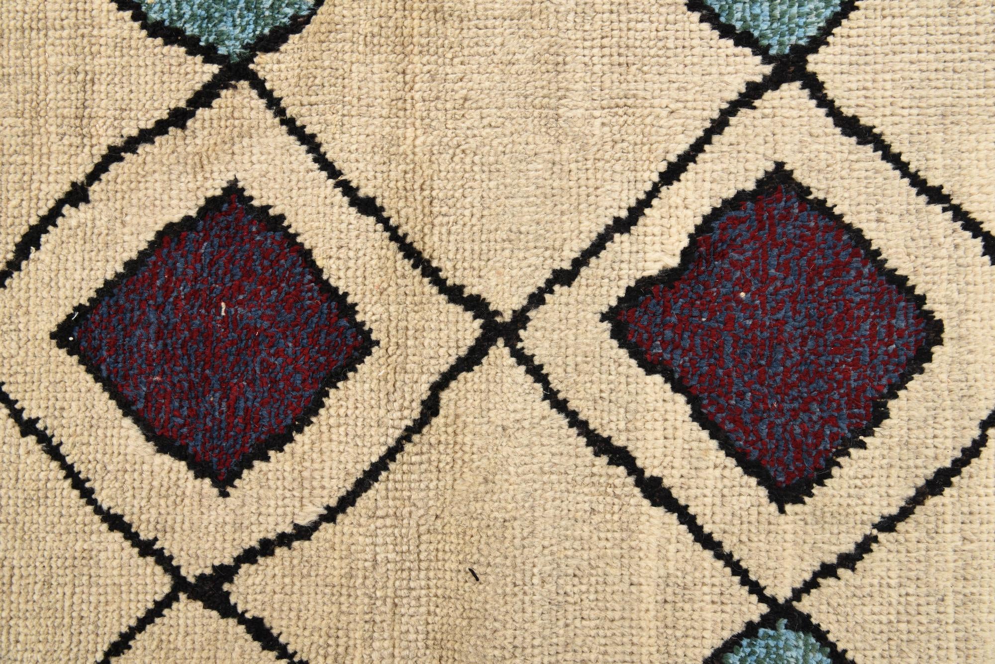 9' 3 x 12' 4 Hand Knotted Moroccan Wool Rug