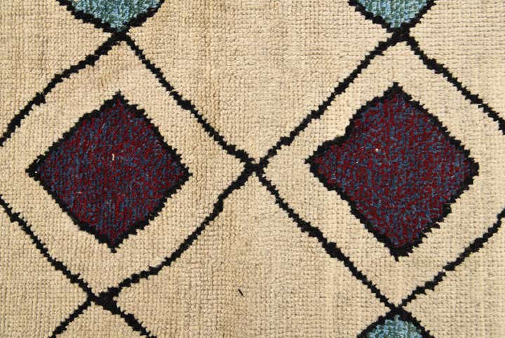 9' 3 x 12' 4 Hand Knotted Moroccan Wool Rug