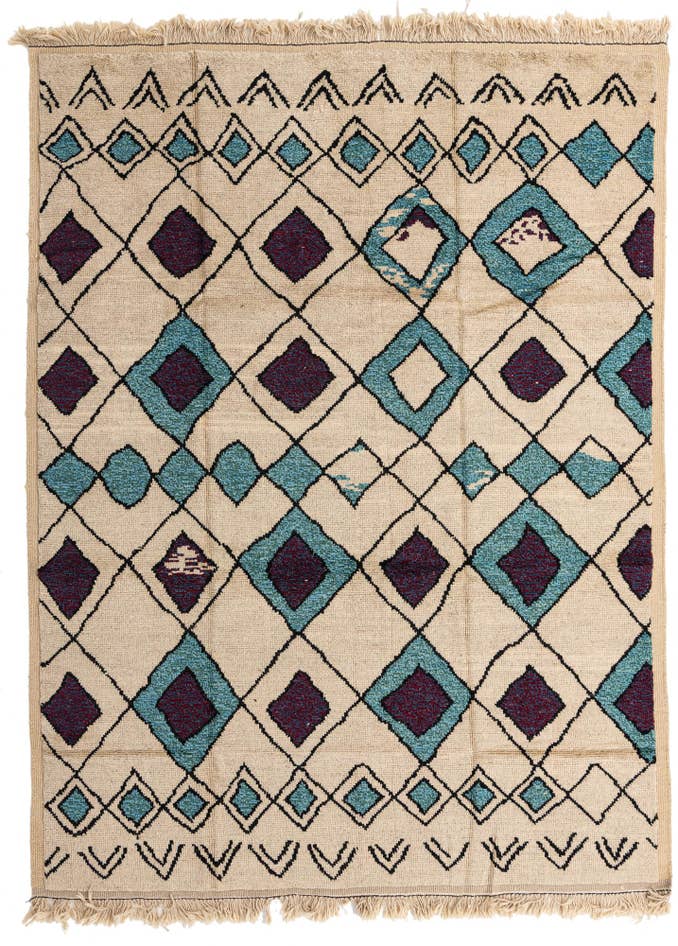 Detail image of 9' 3 x 12' 4 Hand Knotted Moroccan Wool Rug