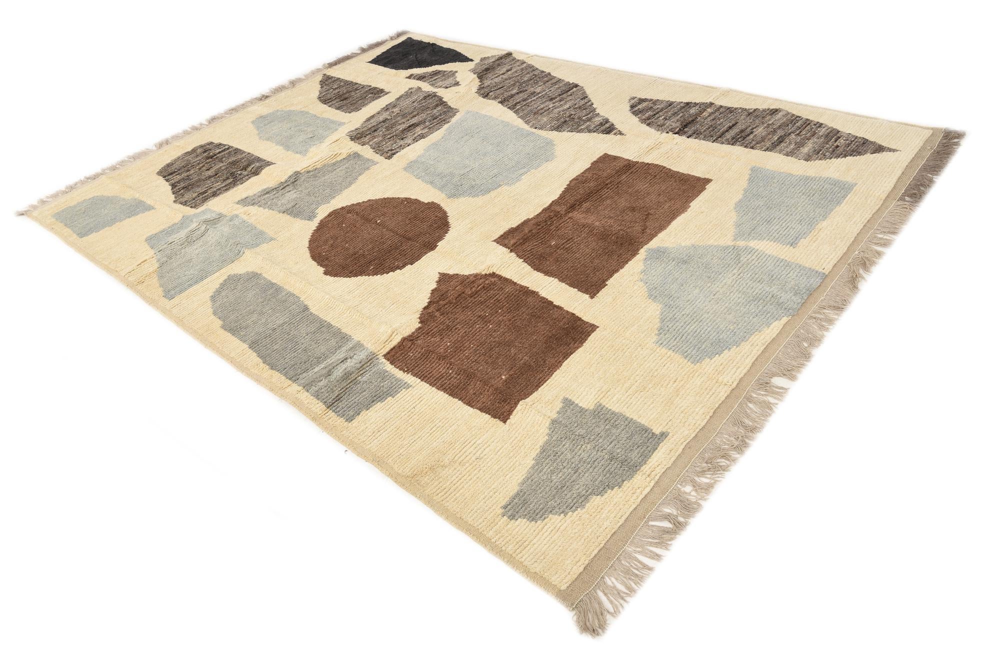 8' 5 x 10' 5 Hand Knotted Moroccan Wool Rug