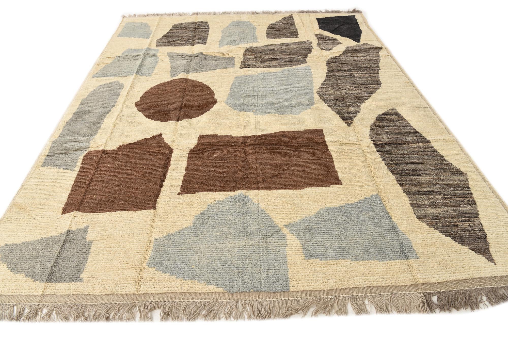8' 5 x 10' 5 Hand Knotted Moroccan Wool Rug