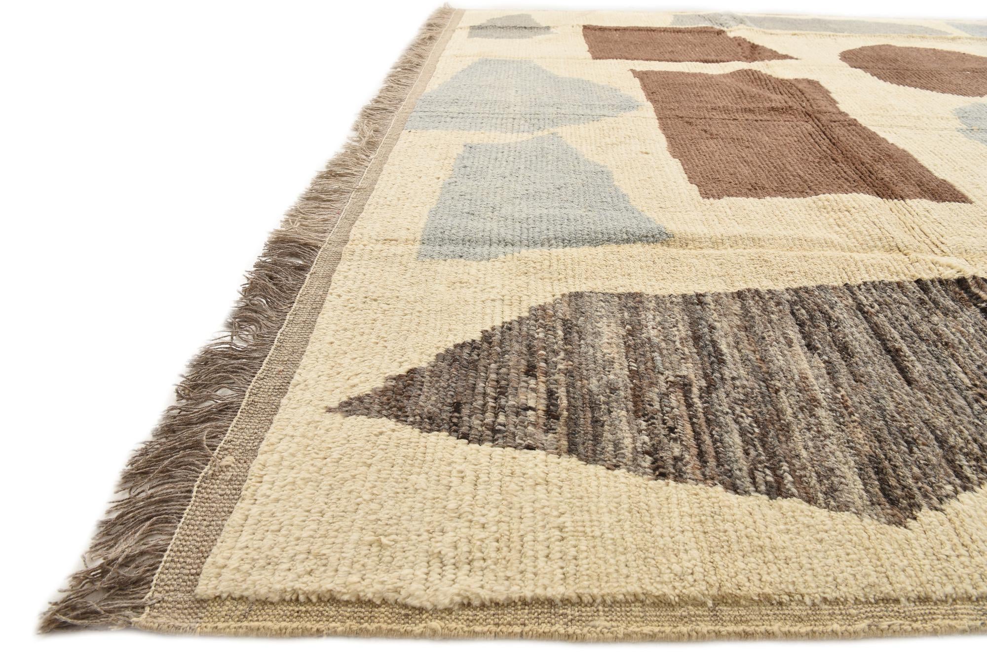 8' 5 x 10' 5 Hand Knotted Moroccan Wool Rug