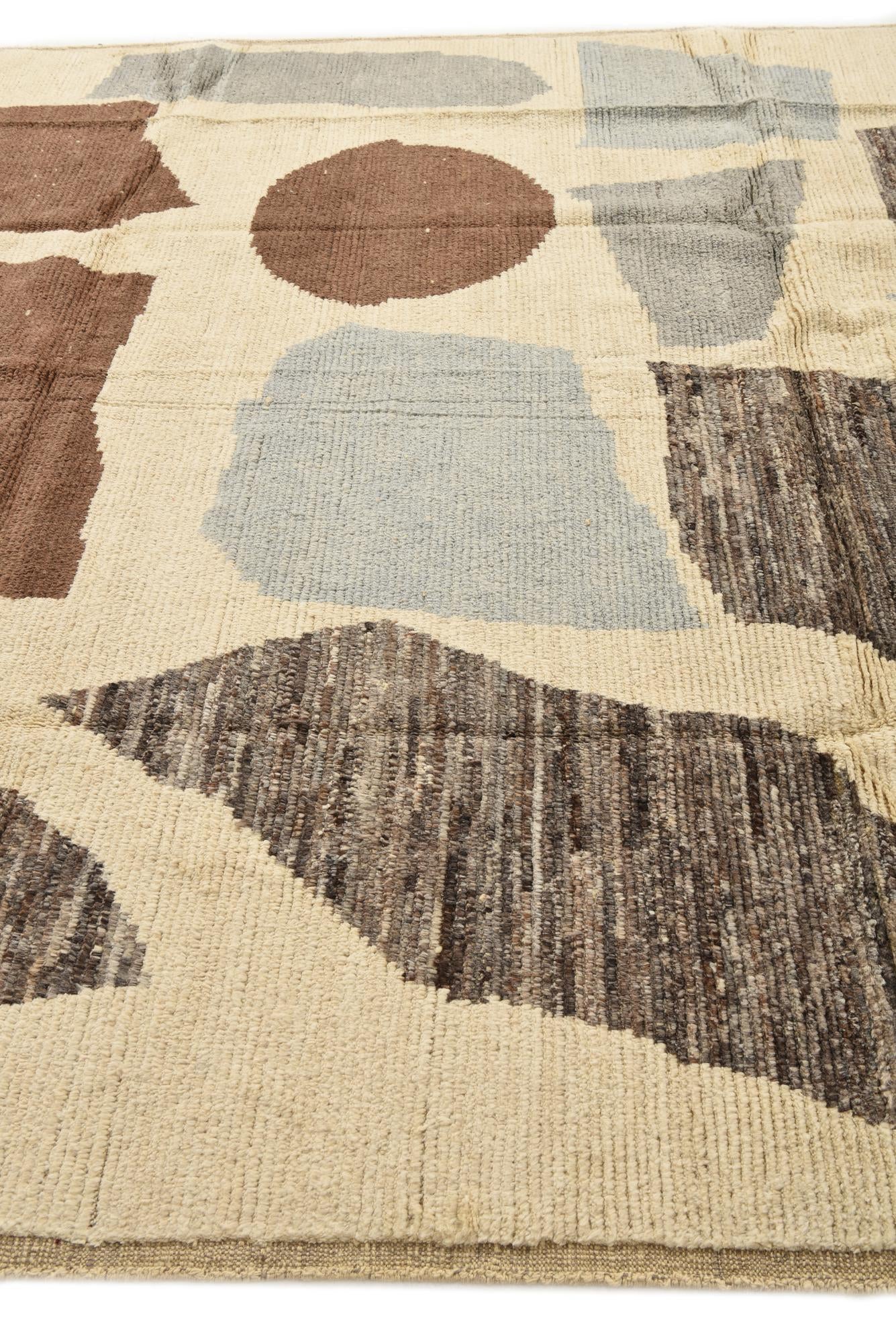 8' 5 x 10' 5 Hand Knotted Moroccan Wool Rug