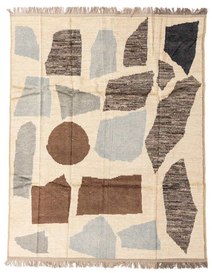 Detail image of 8' 5 x 10' 5 Hand Knotted Moroccan Wool Rug