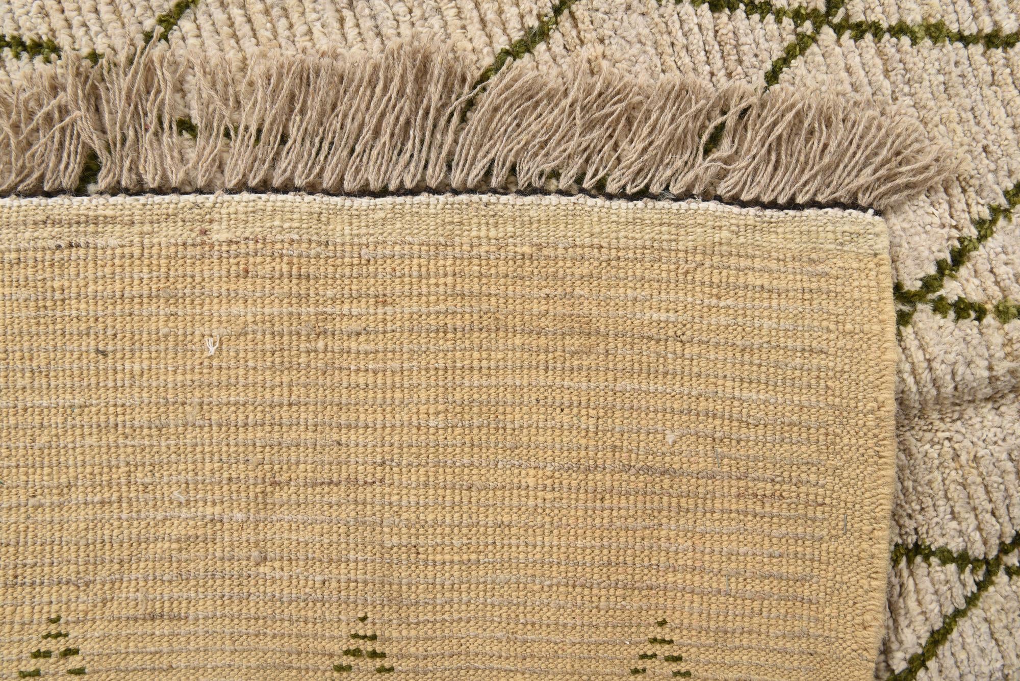 8' 2 x 10' 5 Hand Knotted Moroccan Wool Rug