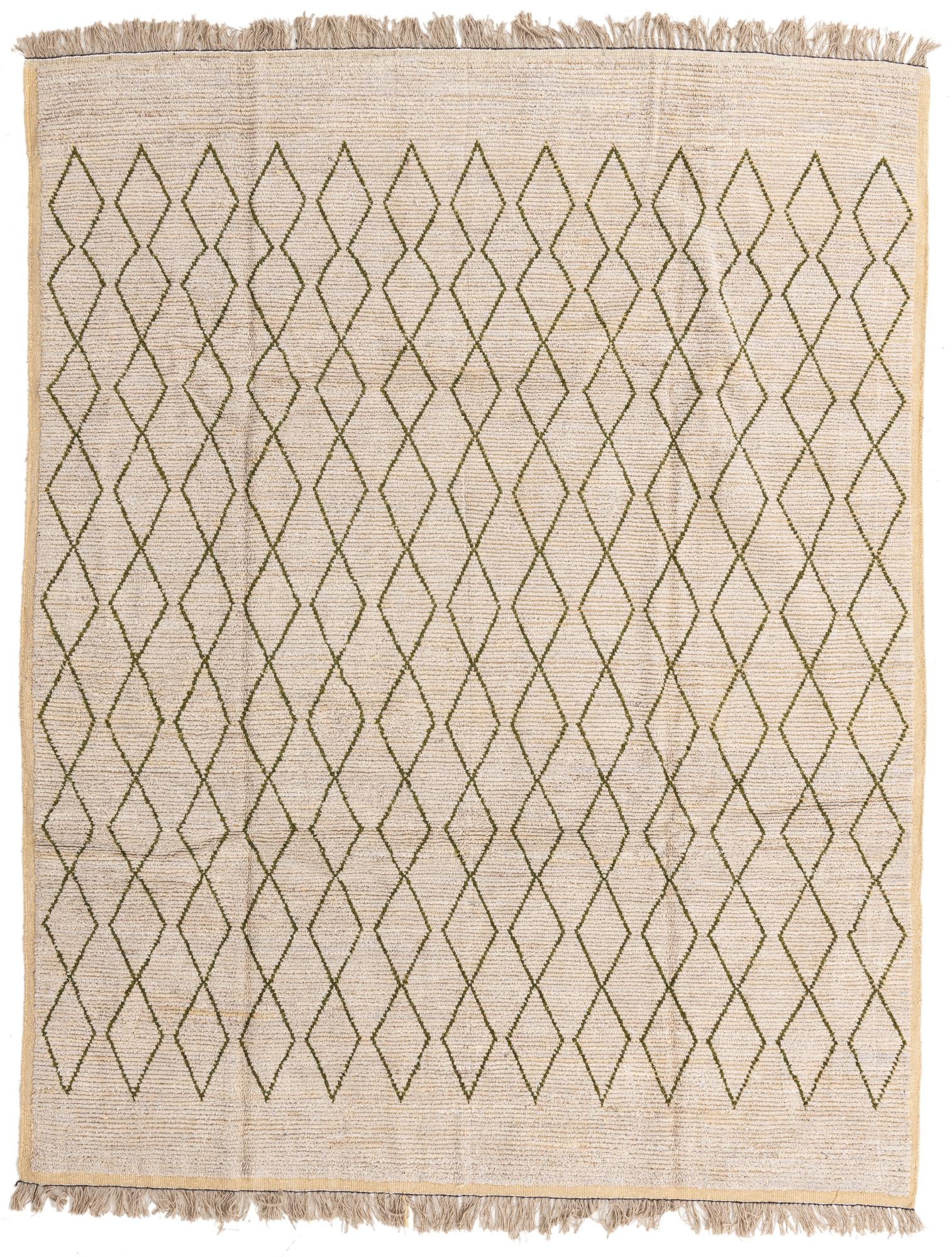 8' 2 x 10' 5 Hand Knotted Moroccan Wool Rug