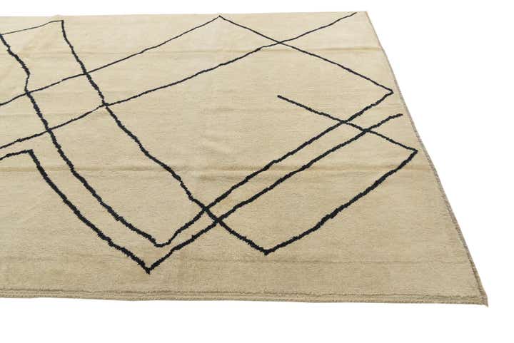 8' x 9' 5 Hand Knotted Moroccan Wool Rug