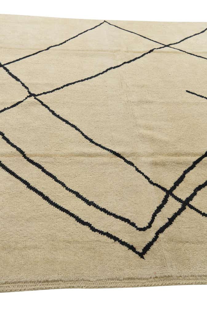 8' x 9' 5 Hand Knotted Moroccan Wool Rug