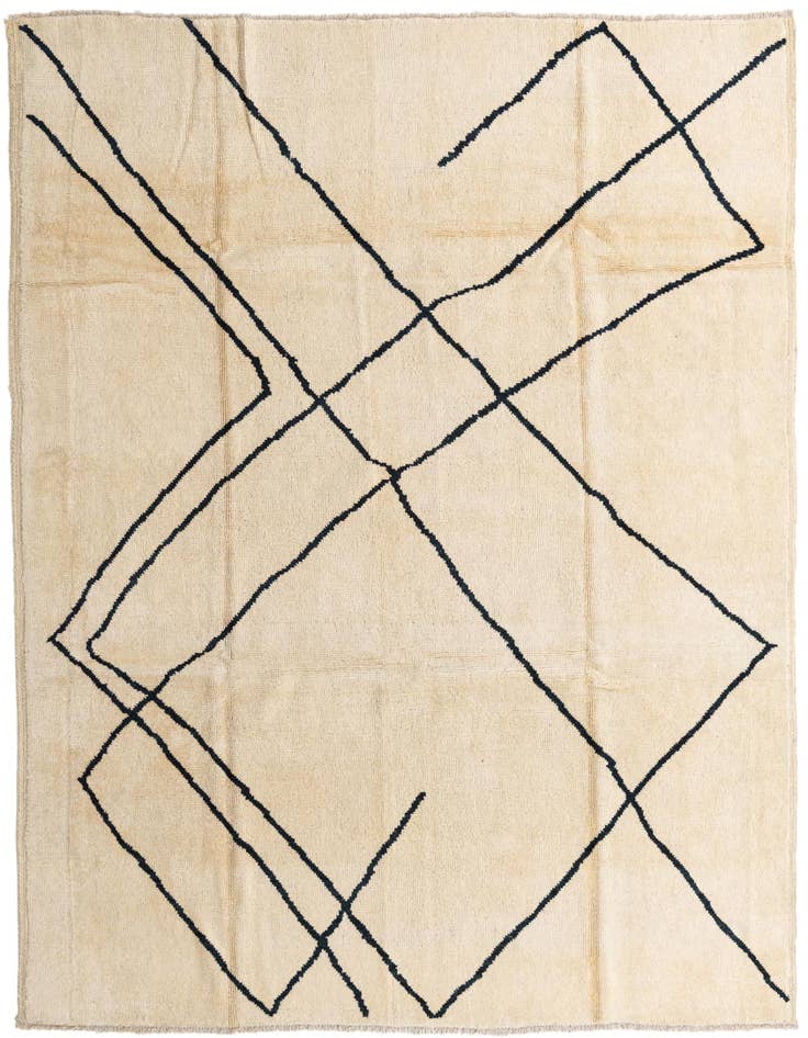 Detail image of 8' x 9' 5 Hand Knotted Moroccan Wool Rug