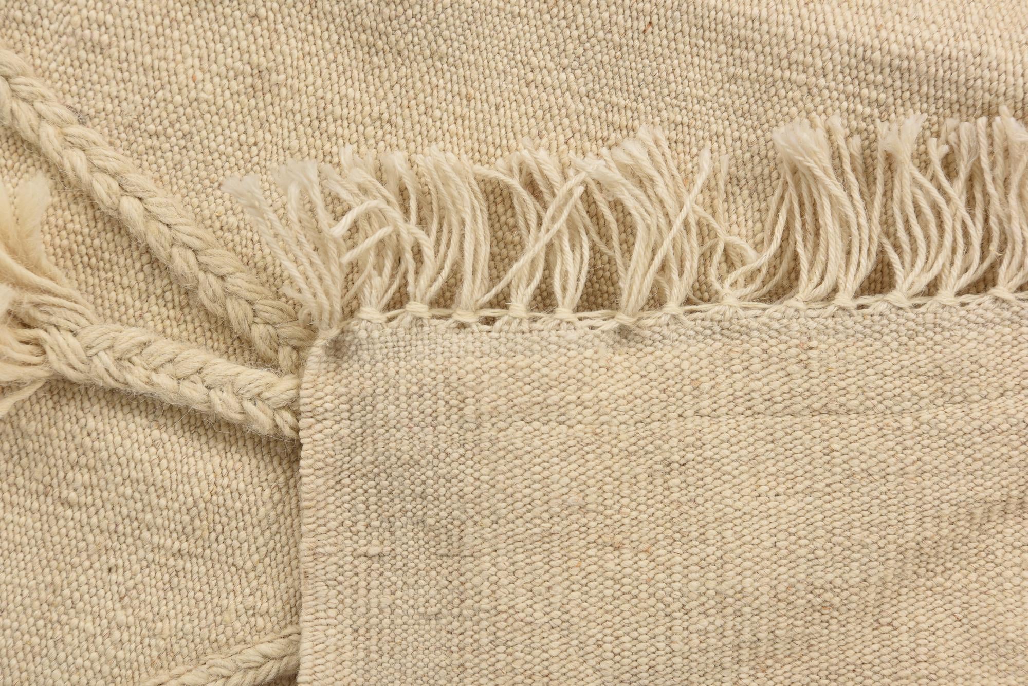 3' 4 x 4' 9 Hand Knotted Moroccan Wool Rug
