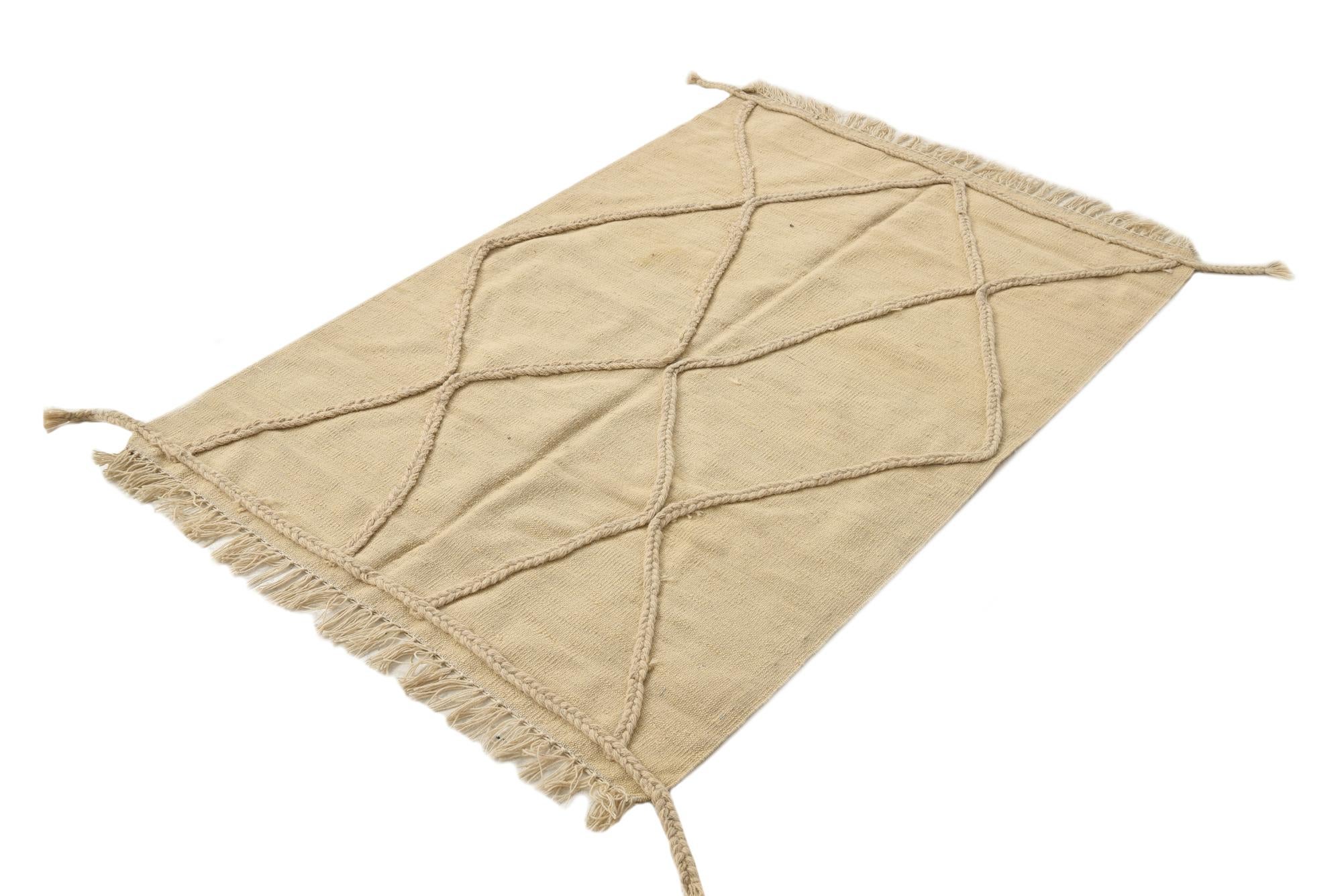 3' 6 x 6' 5 Hand Knotted Moroccan Wool Rug