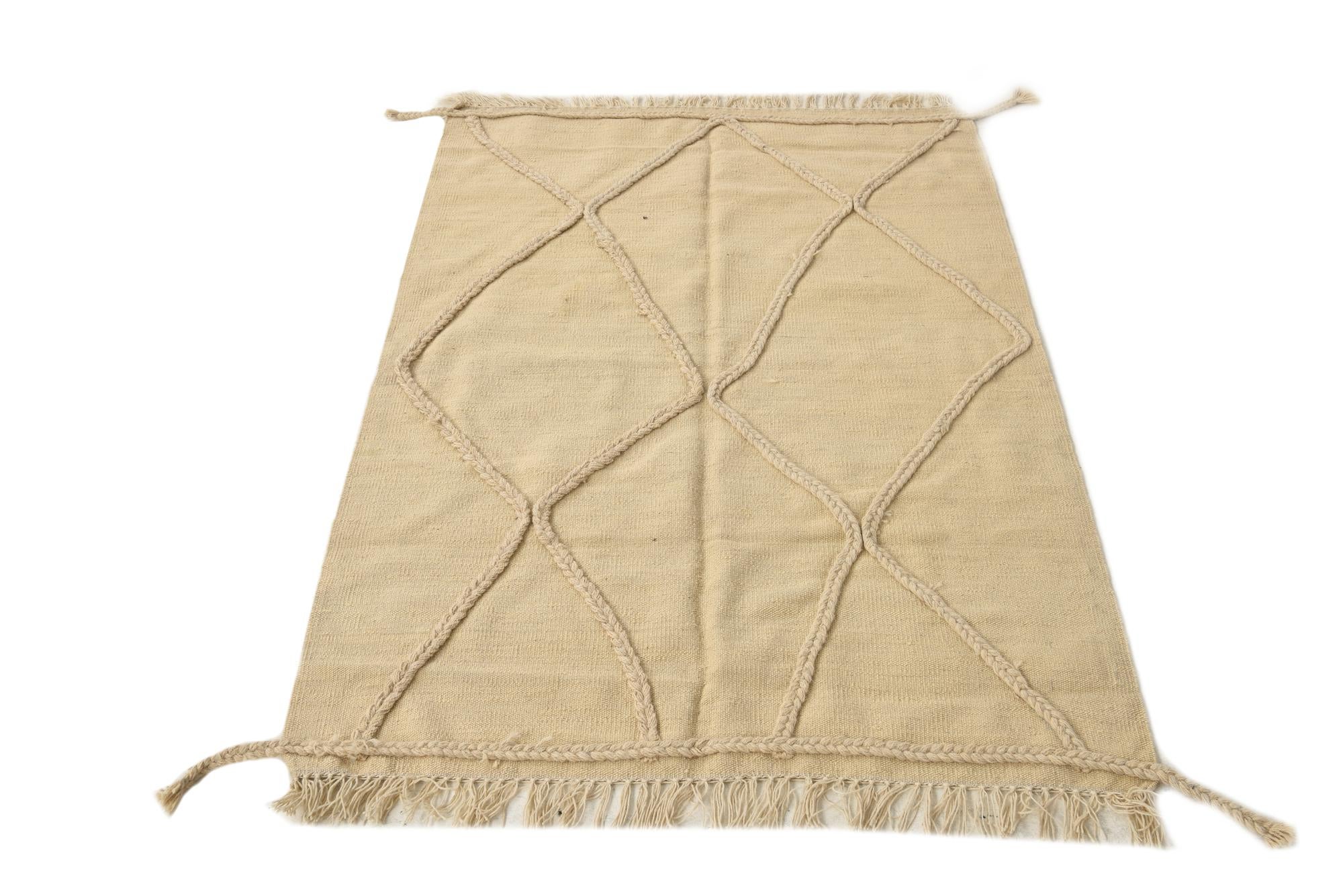 3' 6 x 6' 5 Hand Knotted Moroccan Wool Rug