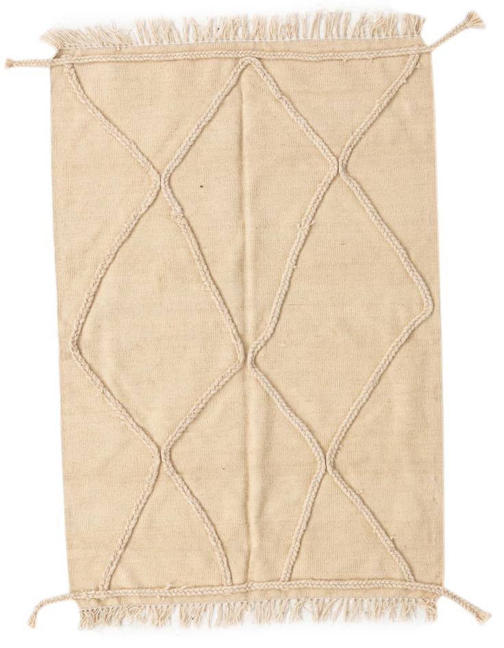 Detail image of 3' 6 x 6' 5 Hand Knotted Moroccan Wool Rug