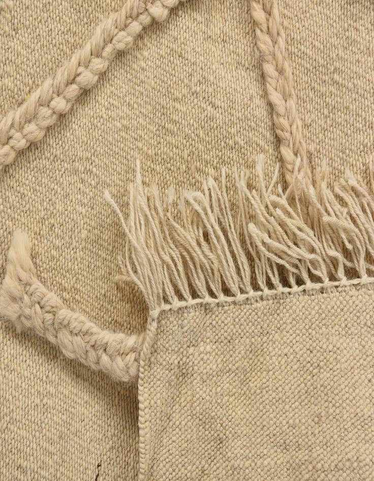 Detail image of 3' 6 x 4' 9  Hand Knotted Moroccan Wool Rug