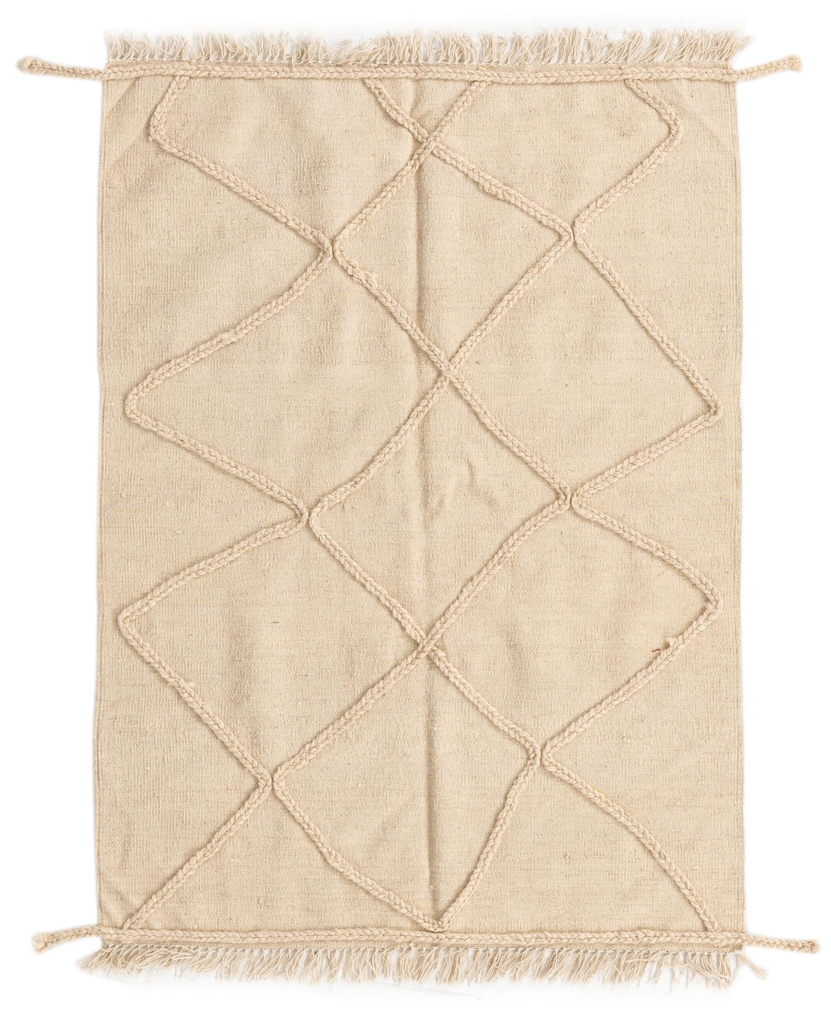 3' 6 x 4' 9 Hand Knotted Moroccan Wool Rug