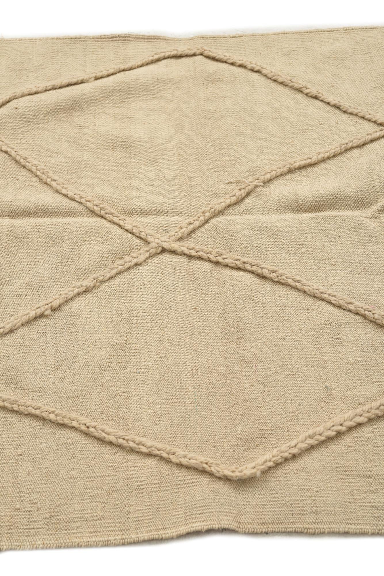 3' 5 x 4' 11 Hand Knotted Moroccan Wool Rug