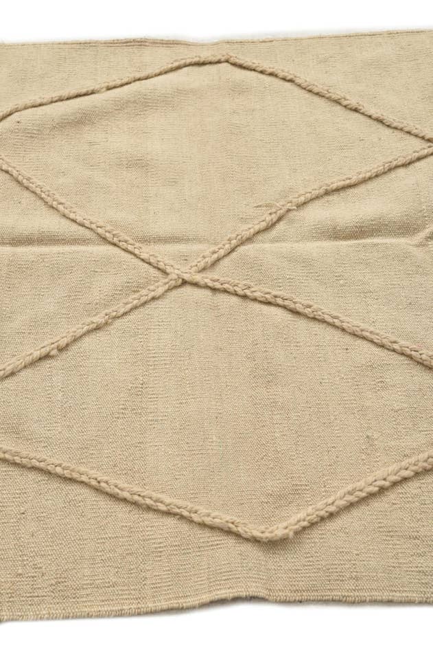 Detail image of 3' 5 x 4' 11 Hand Knotted Moroccan Wool Rug