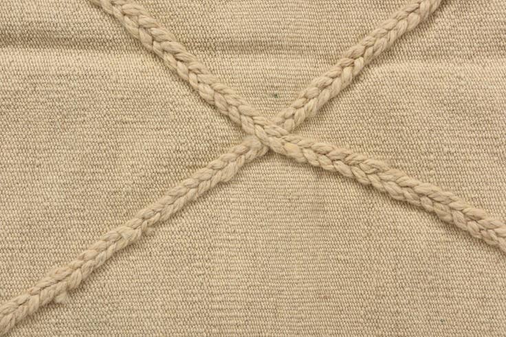 Detail image of 3' 5 x 4' 11 Hand Knotted Moroccan Wool Rug