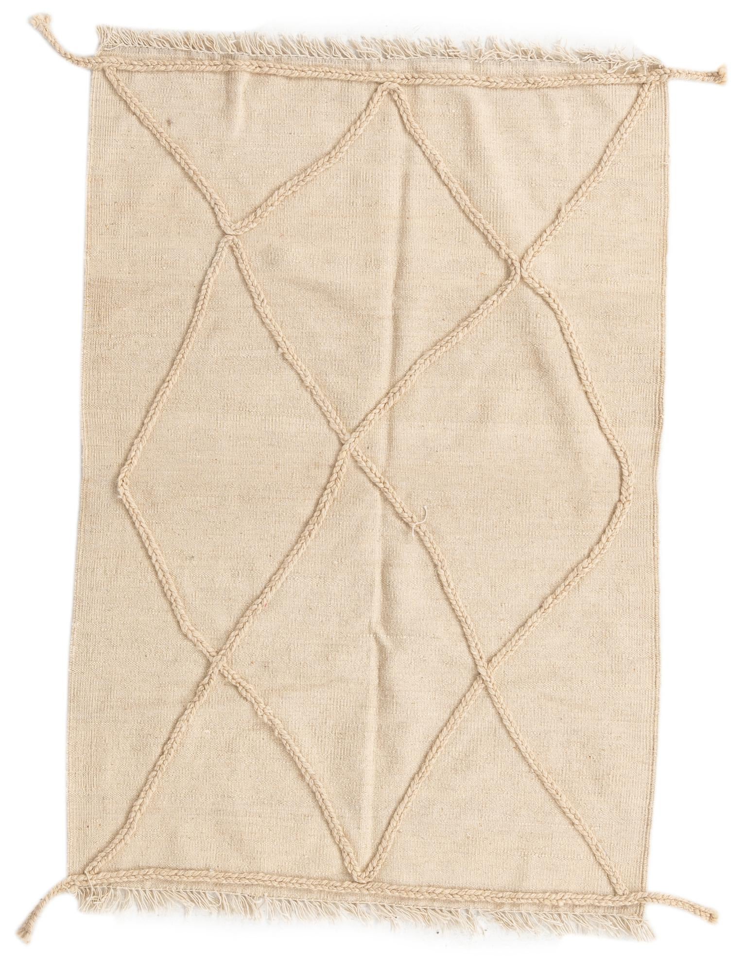 3' 5 x 4' 11 Hand Knotted Moroccan Wool Rug