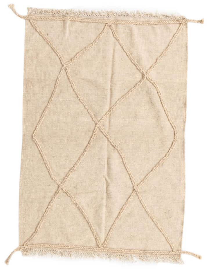 3' 5 x 4' 11 Hand Knotted Moroccan Wool Rug