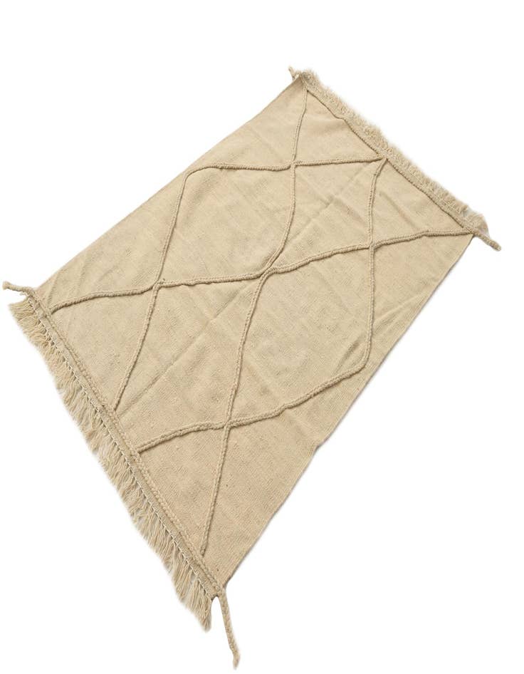 Detail image of 3' 5 x 5' 2  Hand Knotted Moroccan Wool Rug