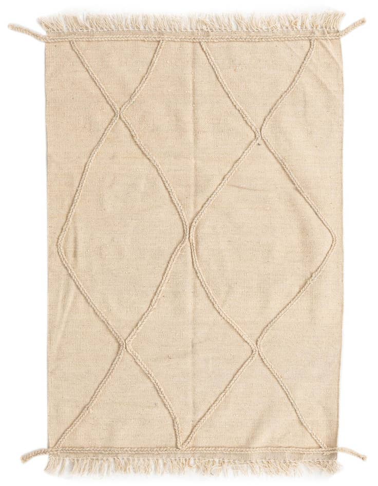 Detail image of 3' 5 x 5' 2 Hand Knotted Moroccan Wool Rug