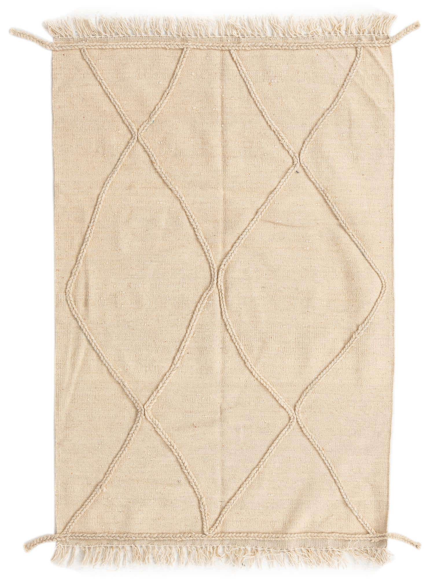 3' 5 x 5' 2 Hand Knotted Moroccan Wool Rug
