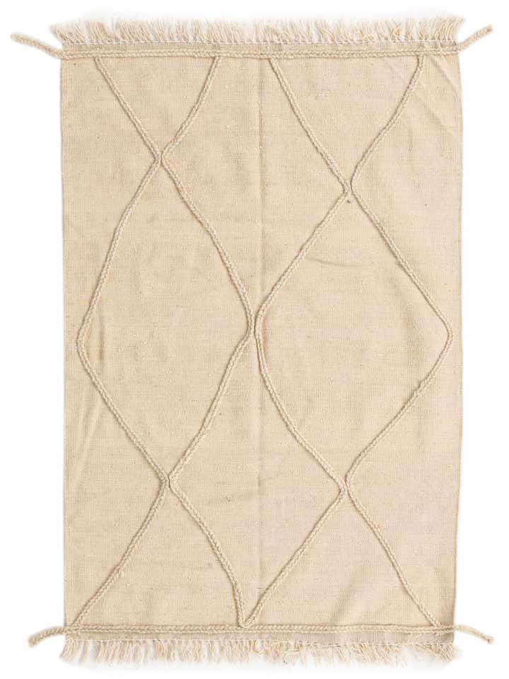 3' 5 x 5' 2 Hand Knotted Moroccan Wool Rug