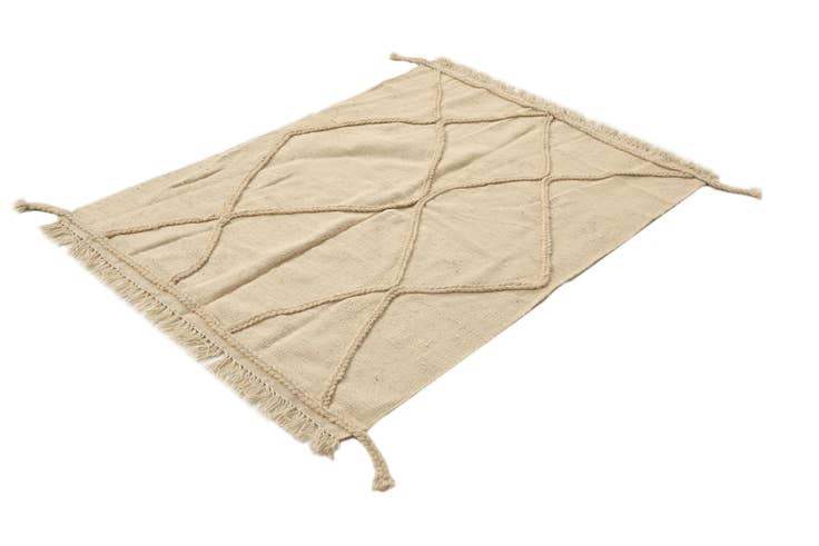 Detail image of 3' 5 x 4' 10 Hand Knotted Moroccan Wool Rug