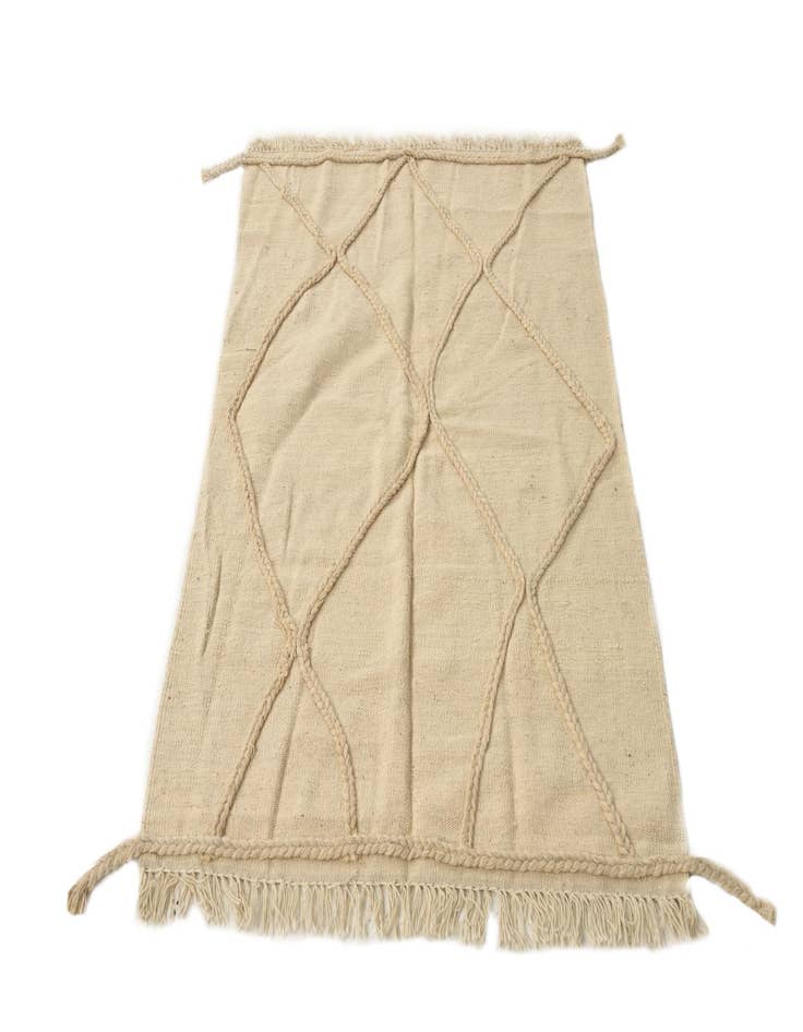 Detail image of 3' 5 x 4' 10 Hand Knotted Moroccan Wool Rug