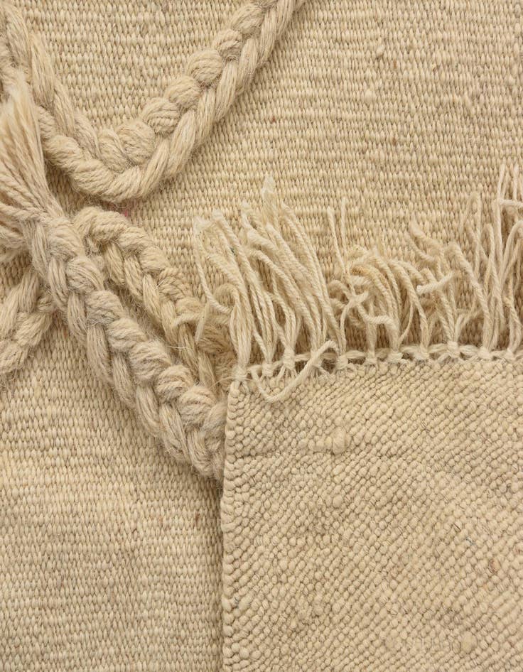 Detail image of 3' 5 x 4' 10  Hand Knotted Moroccan Wool Rug