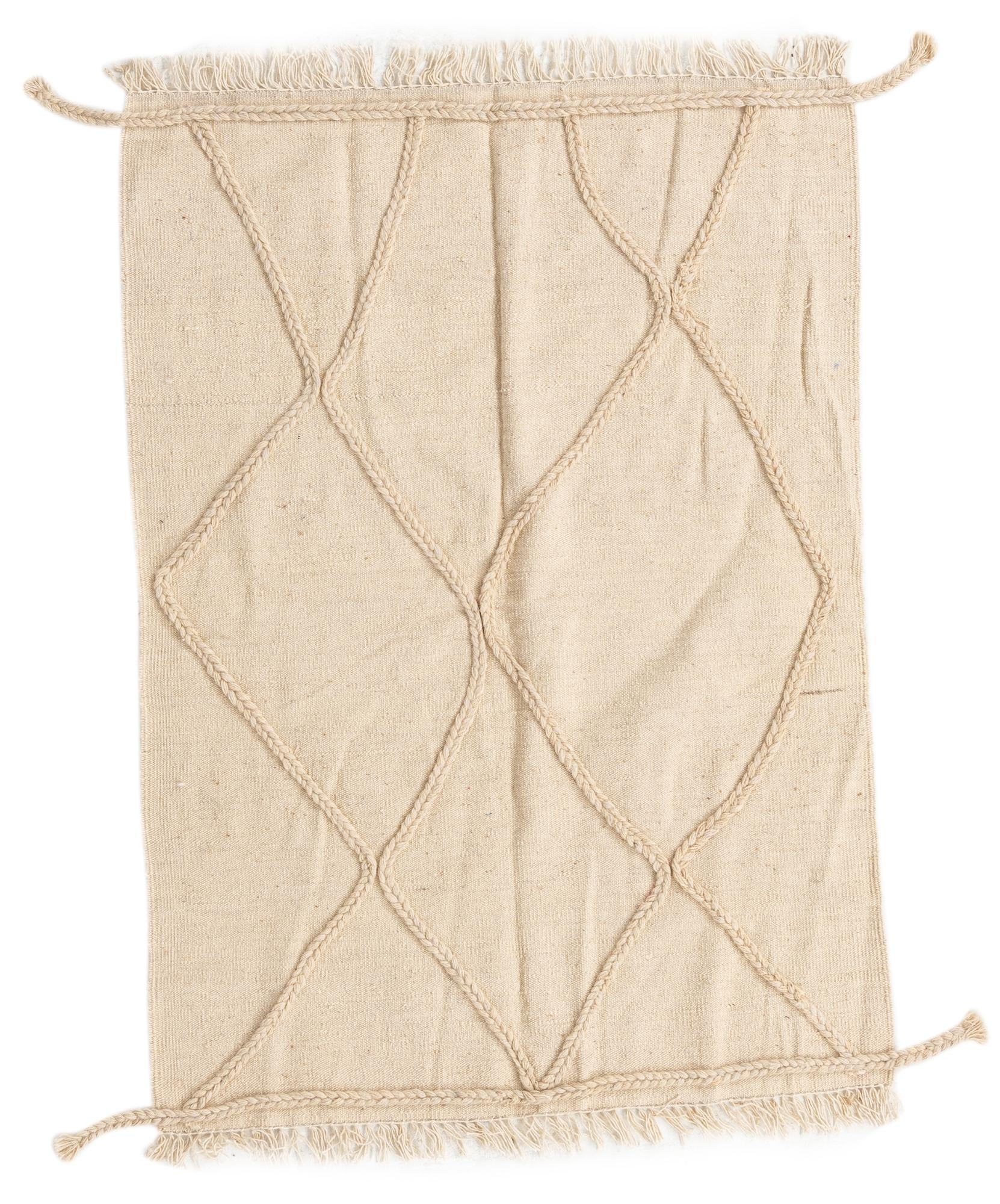 3' 5 x 4' 10 Hand Knotted Moroccan Wool Rug
