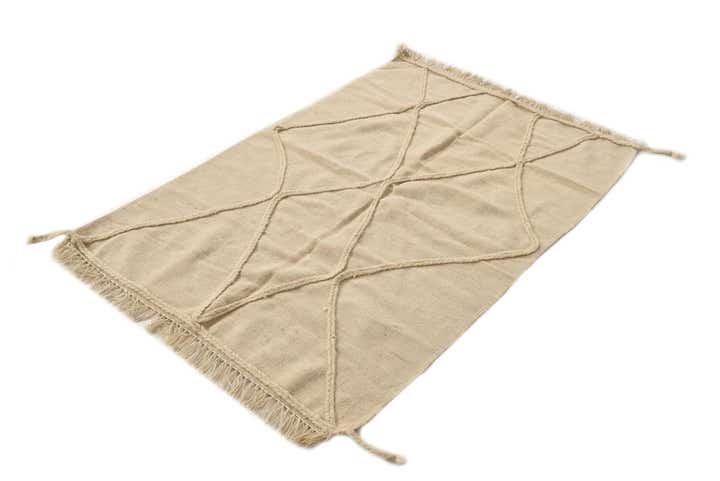 3' 4 x 4' 11 Hand Knotted Moroccan Wool Rug
