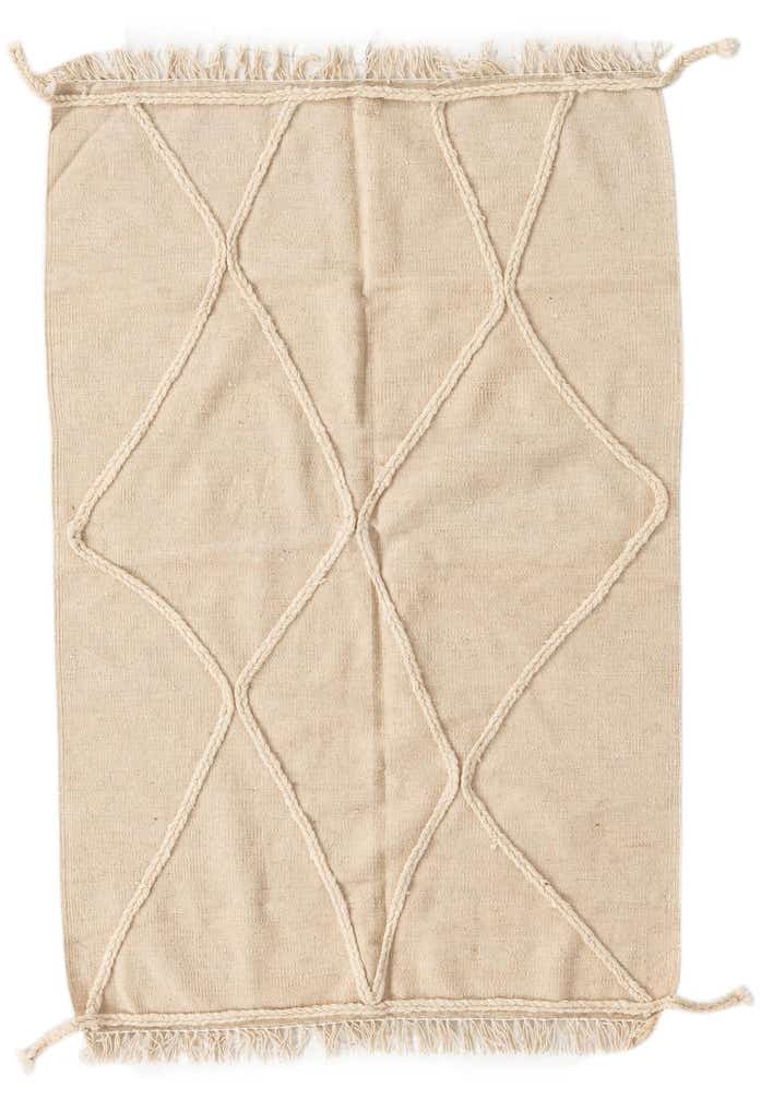 3' 4 x 4' 11 Hand Knotted Moroccan Wool Rug