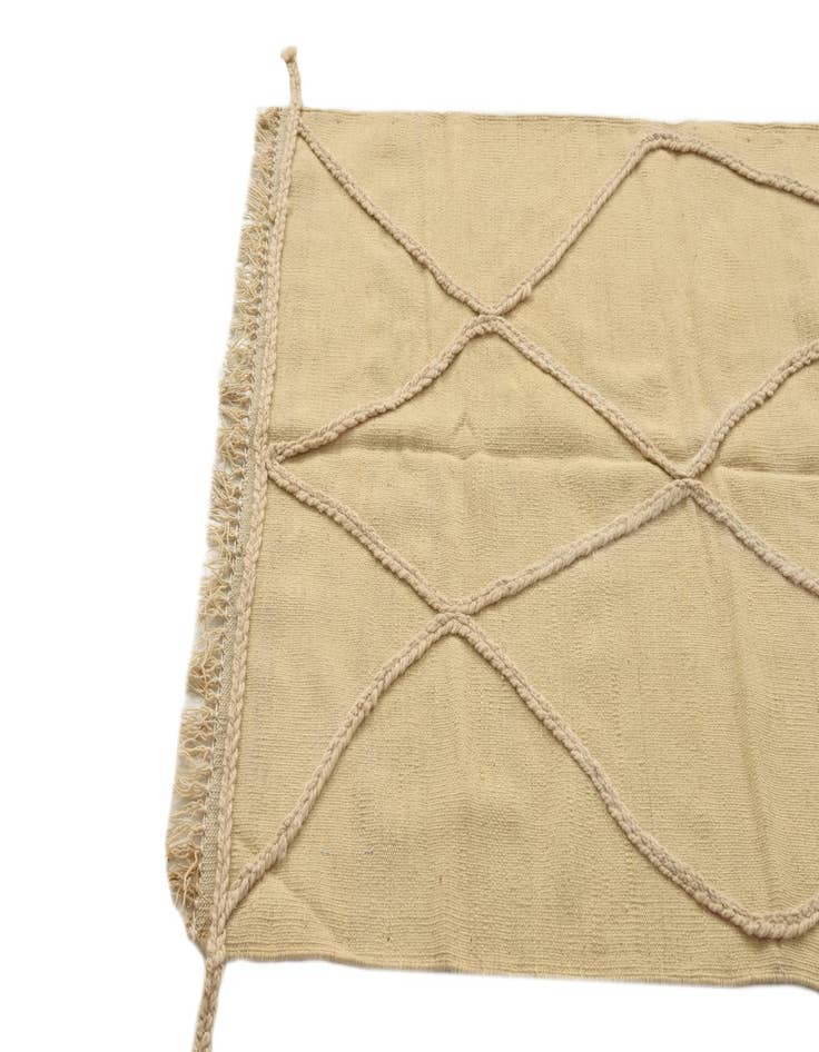 Detail image of 3' 5 x 5'  Hand Knotted Moroccan Wool Rug