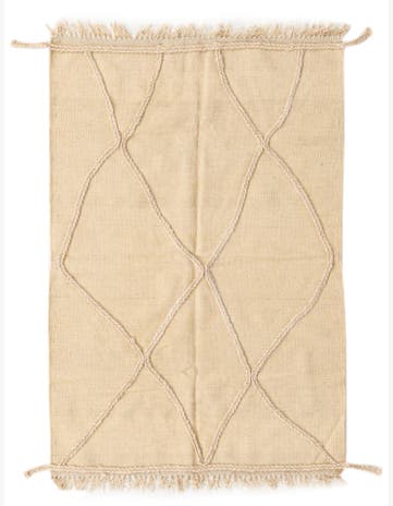 3' 5 x 5' Hand Knotted Moroccan Wool Rug