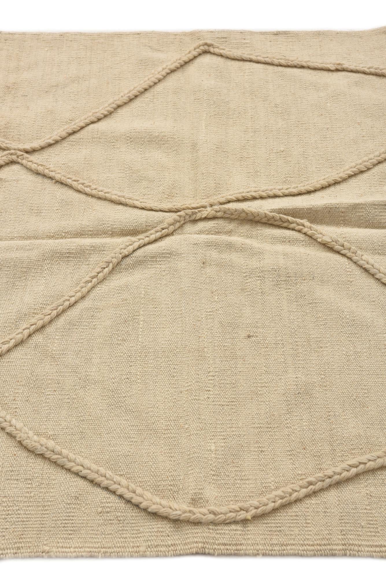 3' 5 x 4' 11 Hand Knotted Moroccan Wool Rug